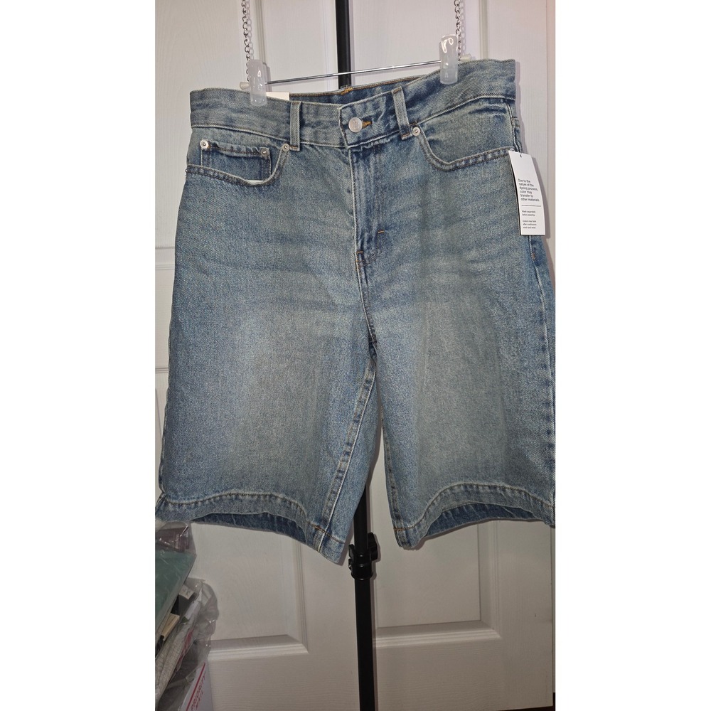 Wild Fable Mens Baggy Denim Shorts Mid Indigo Blue 30  Skater Y2K Streetwear